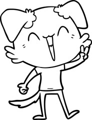 happy little dog cartoon