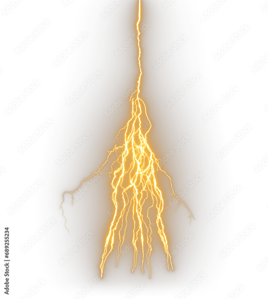 Poster lightning sparkle impact isolated on transparent backgrounds 3d rendering png