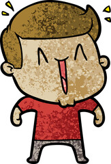 cartoon excited man