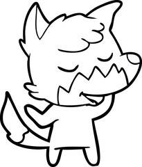 friendly cartoon fox