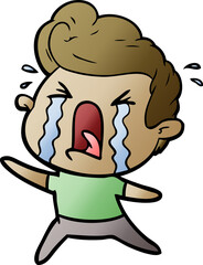cartoon crying man