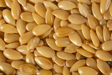 Flax seeds background or texture. Healthy food. top view.