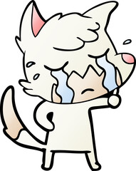 crying fox cartoon