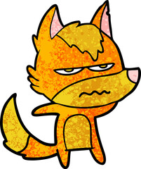 angry fox cartoon character