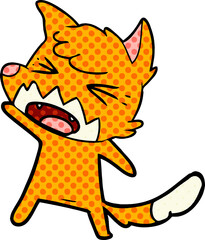 angry cartoon fox