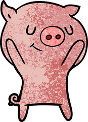 Obraz premium happy cartoon pig