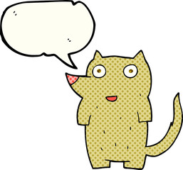 freehand drawn comic book speech bubble cartoon dog