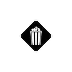 Popcorn button icon isolated on transparent background