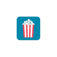 Popcorn button icon isolated on transparent background