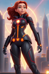 Beyond Mortal Bounds: Dazzling Portrait of a Superwoman, Unleashing Supernatural Powers with a Glowing Aura, Exuding Strength, and Commanding the Forces of the Extraordinary, generative ai