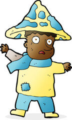 cartoon magical mushroom man