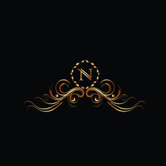 Creative Initial letter N logo design with modern business vector template. Creative isolated N monogram logo design

