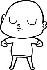cartoon bald man