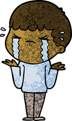 cartoon man crying