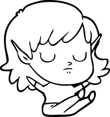 cartoon elf girl