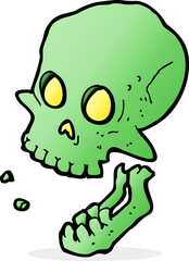 cartoon laughing skull