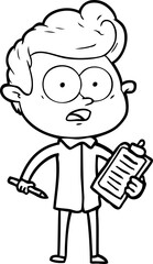 shocked cartoon salesman