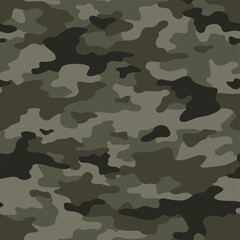 Fototapeta premium Camouflage seamless pattern. Abstract modern vector military texture backgound. Fabric textile print template.