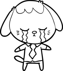 cartoon dog crying