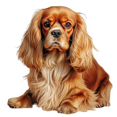 Naklejka premium Cavalier King Charles Spaniel dog