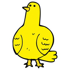 freehand drawn cartoon bird