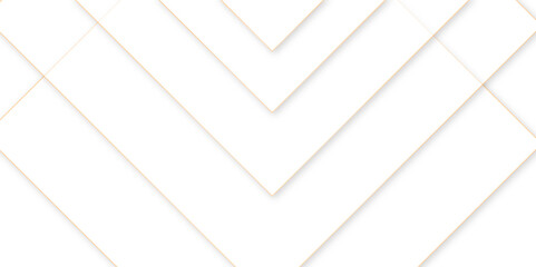 Abstract white background with square gold line shapes.	