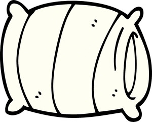 cartoon doodle pillow