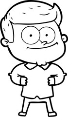 Fototapeta premium cartoon happy man