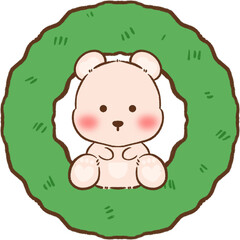 Set of Christmas hand drawn decorations. Wreath, Holly, gifts, branches spruce, red berries, christmas stocking, cup cacao. Perfect for scrapbooking, greeting card, invitation, poster, sticker.