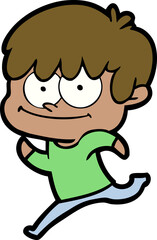 happy cartoon man