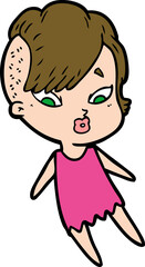 cartoon surprised girl