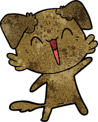 happy little dog cartoon