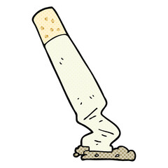 freehand drawn cartoon cigarette