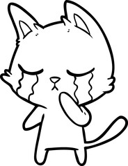 crying cartoon cat