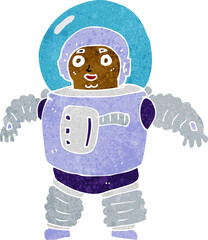 cartoon space man © lineartestpilot