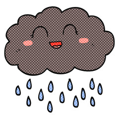 freehand drawn cartoon rain cloud
