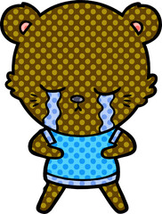 crying cartoon bear