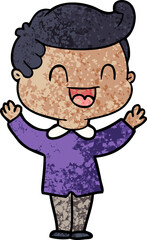 cartoon happy man