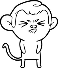 cartoon annoyed monkey