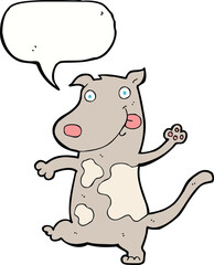 Obraz na płótnie Canvas cartoon happy dog with speech bubble