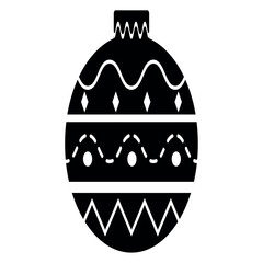 Silhouette of a christmas ball sketch icon Vector