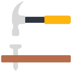 Hammer Hitting Nail Icon
