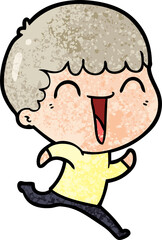 cartoon happy man
