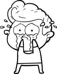 cartoon crying man