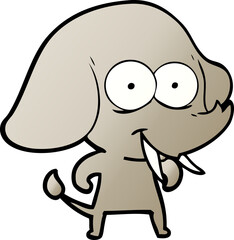 happy cartoon elephant