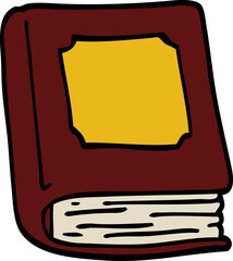 cartoon doodle old book