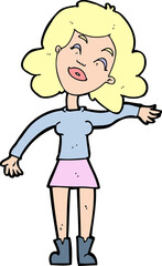 cartoon woman only joking