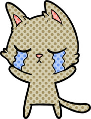 crying cartoon cat