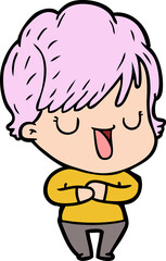 cartoon woman talking