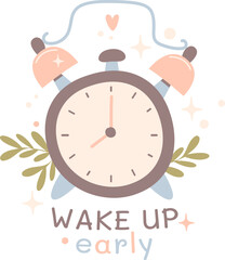 Wake Up Early Lettering Sticker